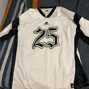 Adidas Men's White and Black Jersey with Number 25